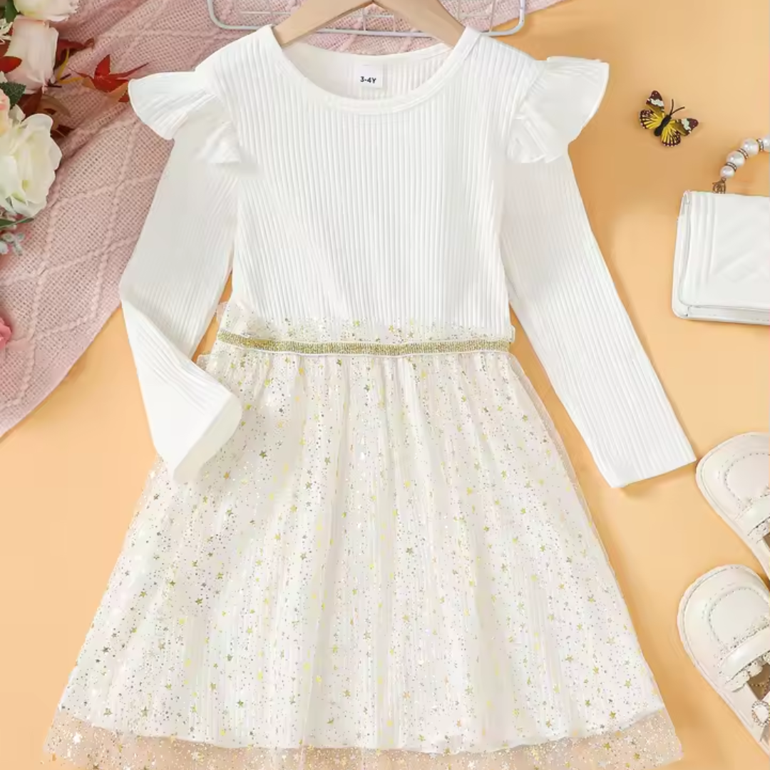 Love & Bump | Girls Star Print Princess Dress