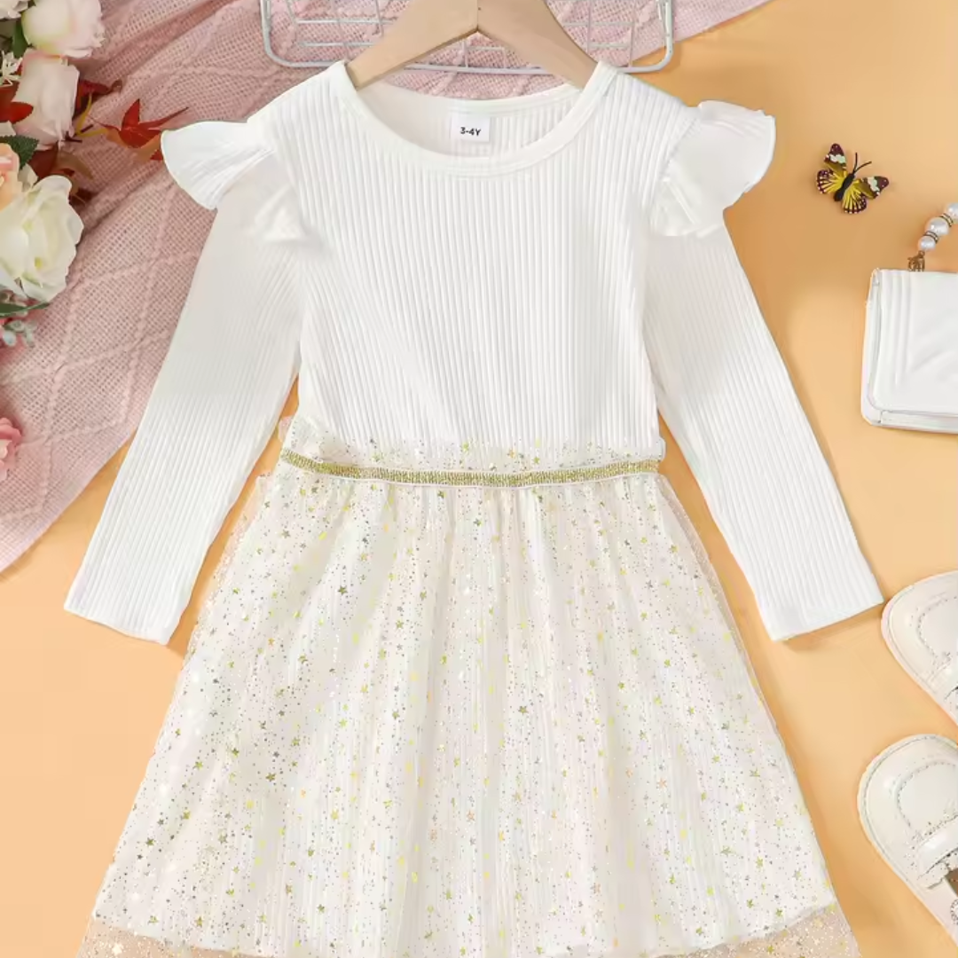 Love & Bump | Girls Star Print Princess Dress