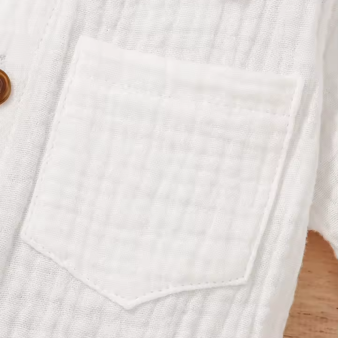 Love & Bump | Kids White Summer Shorts Set