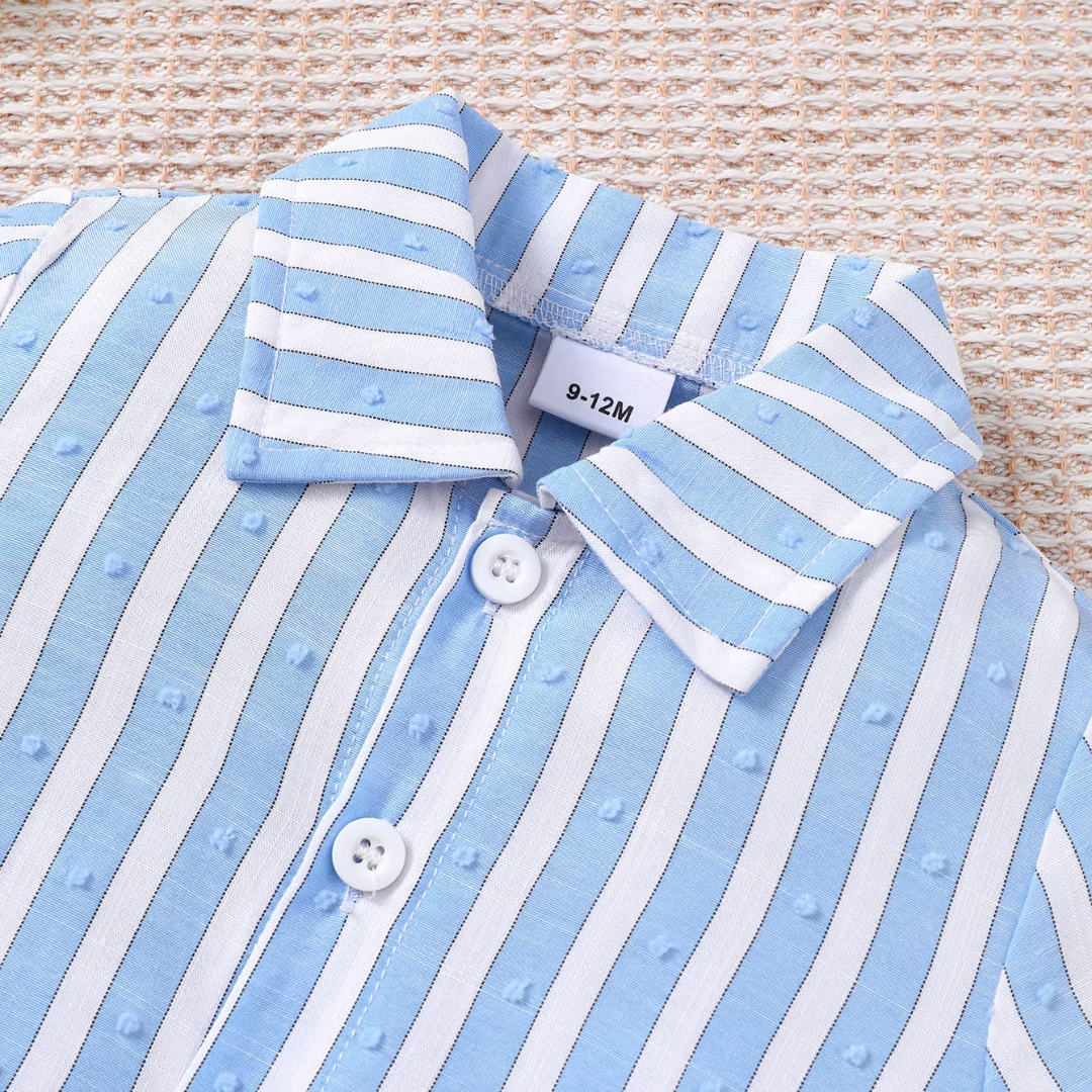 Love & Bump | Baby Boy Striped Shirt Set