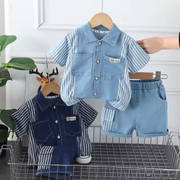 Love & Bump | Boys Blue Summer Shorts Set