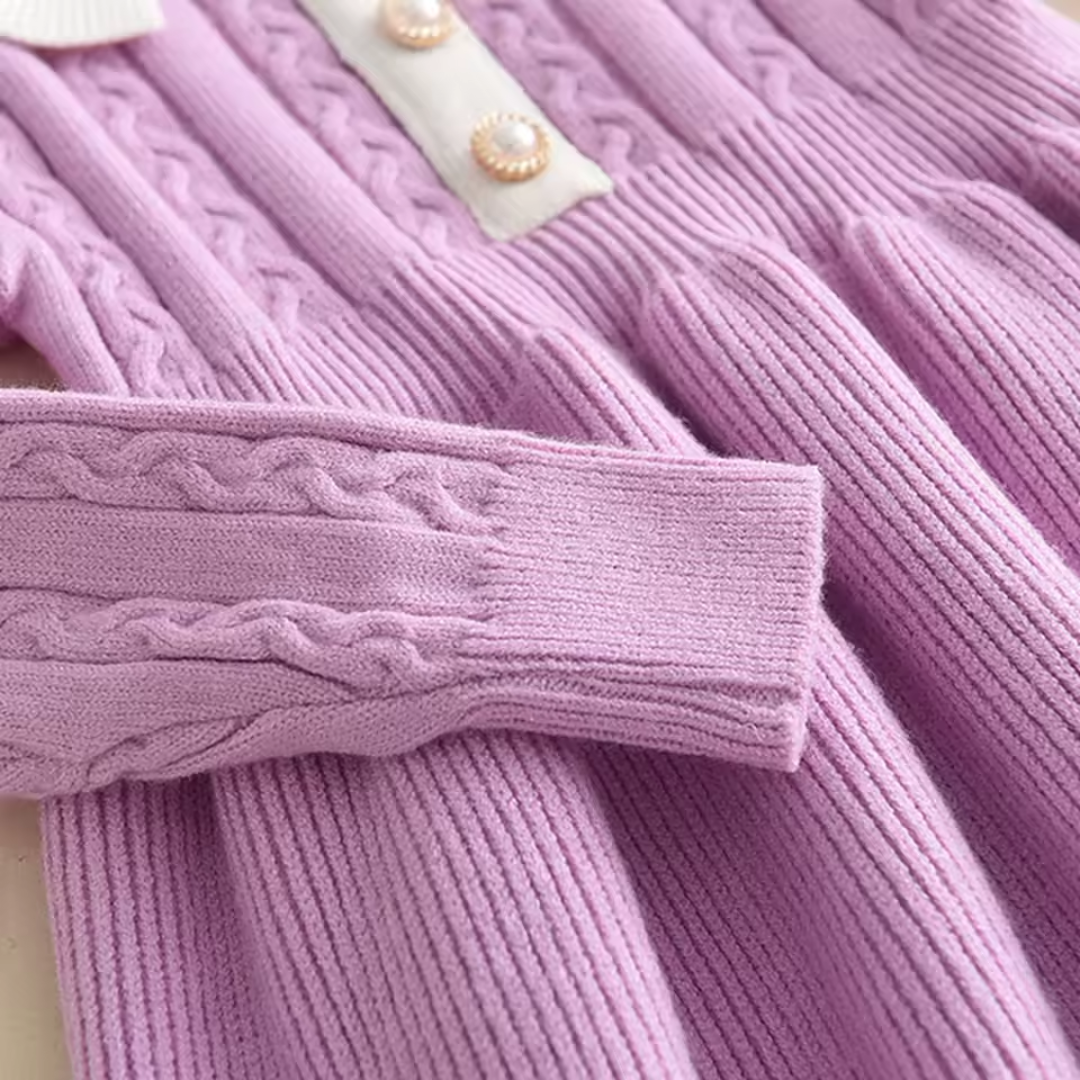Love & Bump | Girls Winter Knitted Ruffle Dress
