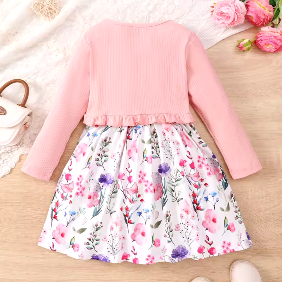Love & Bump | Girls Floral Dress & Coat Set