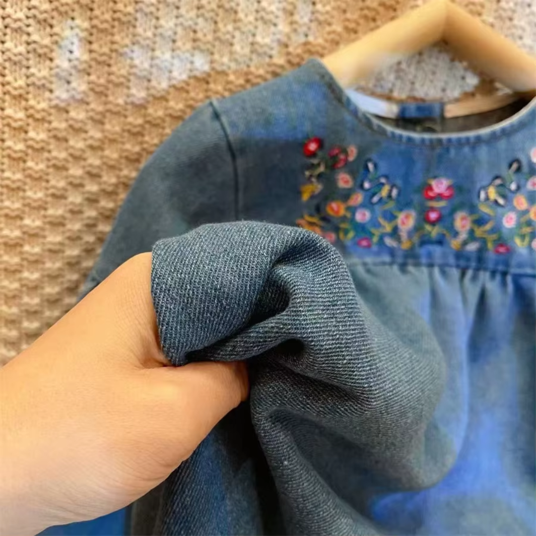 Love & Bump | Girls Autumn Denim Princess Dress