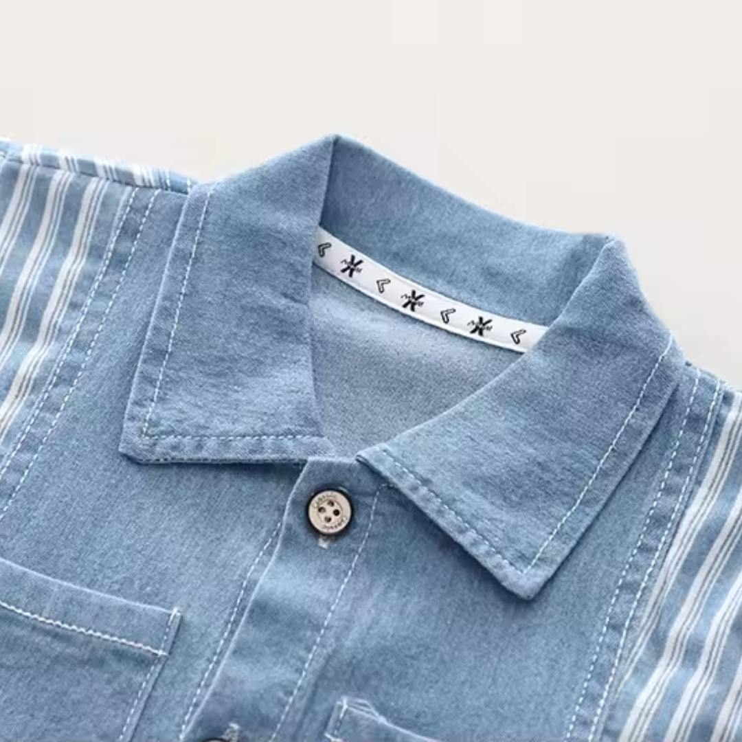 Love & Bump | Boys Blue Summer Shorts Set