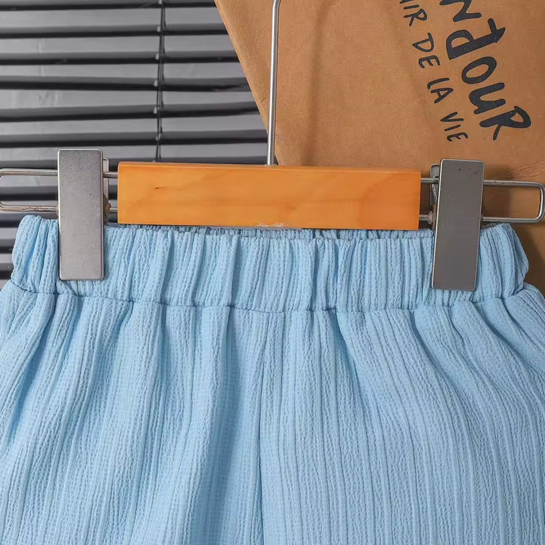 Love & Bump | Boys Summer Blue Pocket Shorts Set