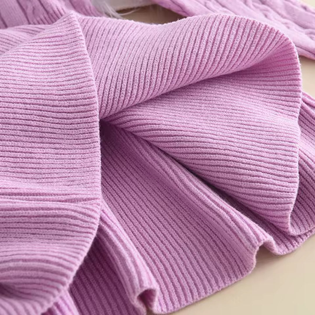 Love & Bump | Girls Winter Knitted Ruffle Dress