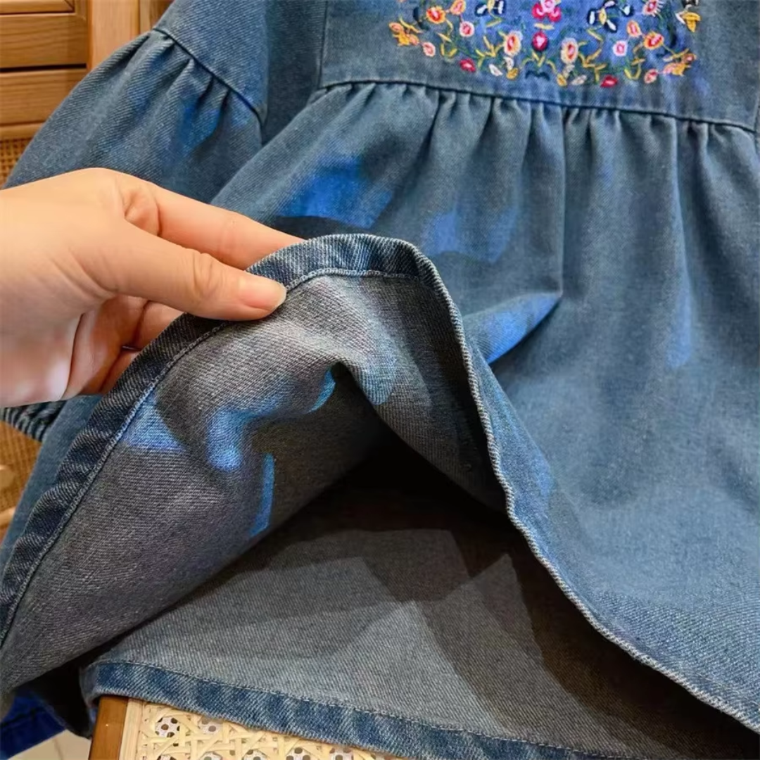 Love & Bump | Girls Autumn Denim Princess Dress
