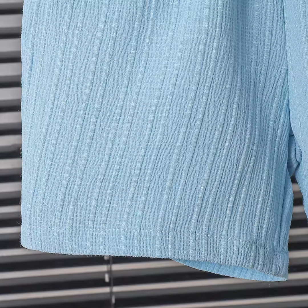 Love & Bump | Boys Summer Blue Pocket Shorts Set