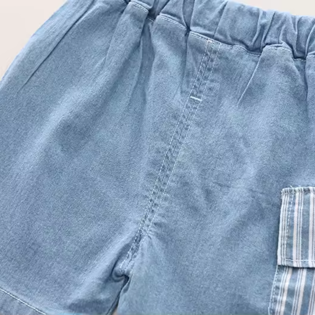 Love & Bump | Boys Blue Summer Shorts Set
