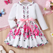 Love & Bump | Girls Floral Dress & Coat Set
