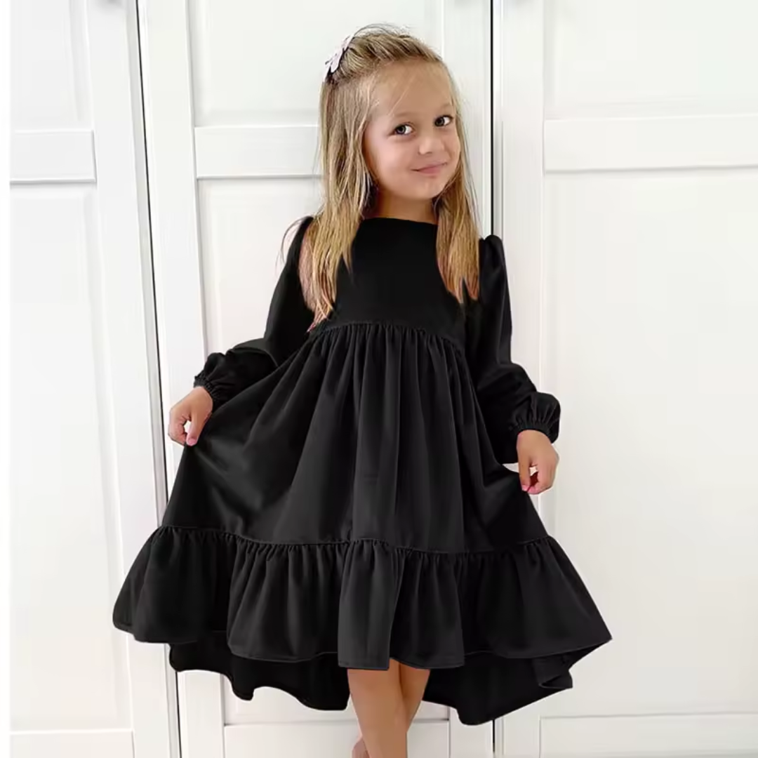 Love & Bump | Girls Velvet Ruffle Party Dress