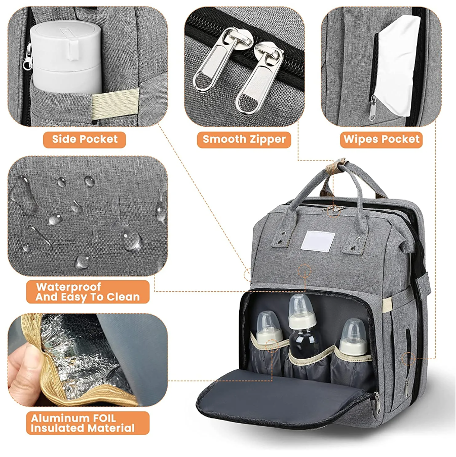 Women’s Organised Diaper Backpack | Multi-Pocket Travel Bag